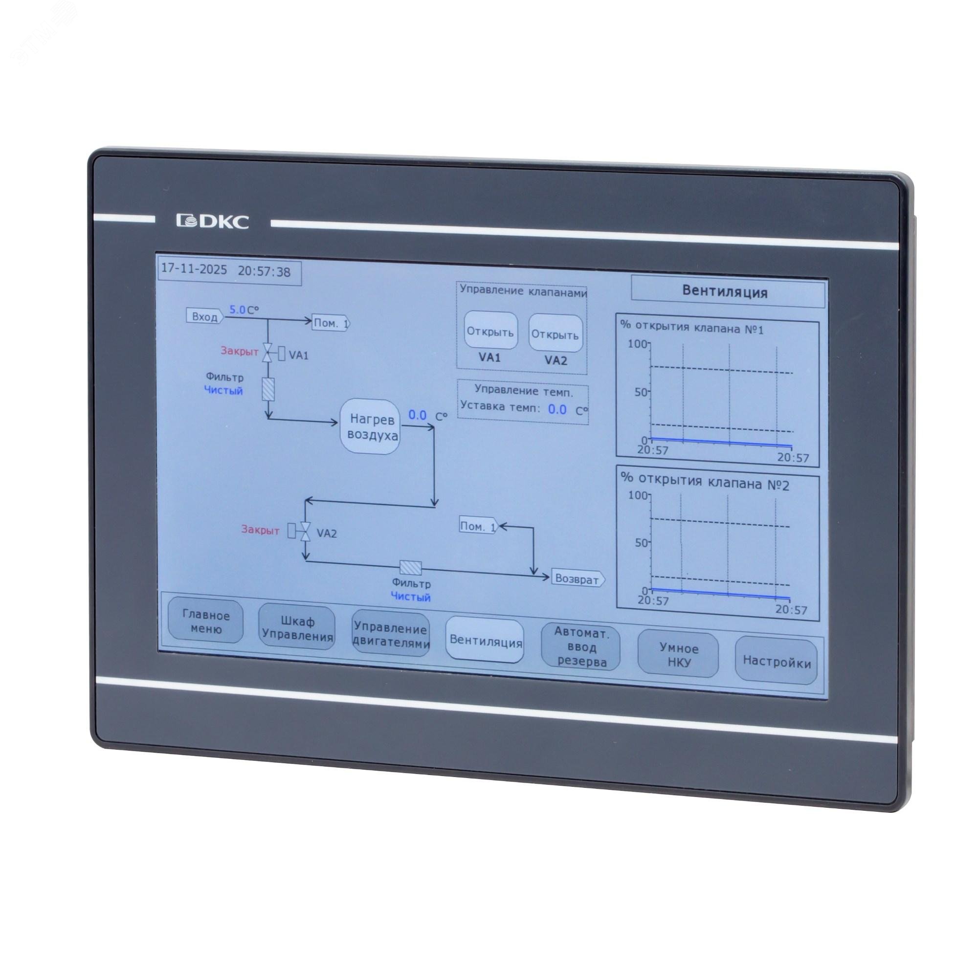 Изображение товара Промышленная операторская панель DKC Mitra 10.1 TFT дисплей IP65 для автоматизации
