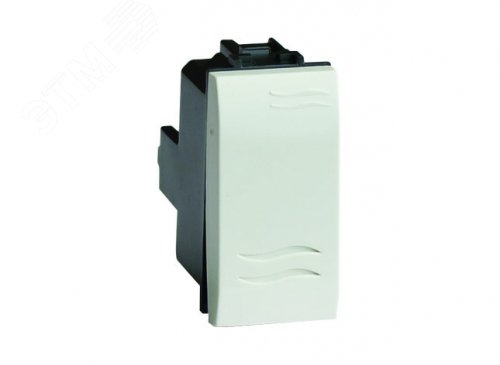 BRAVA Выключатель типа кнопка белый 1 модуль 76021B DKC - превью 2