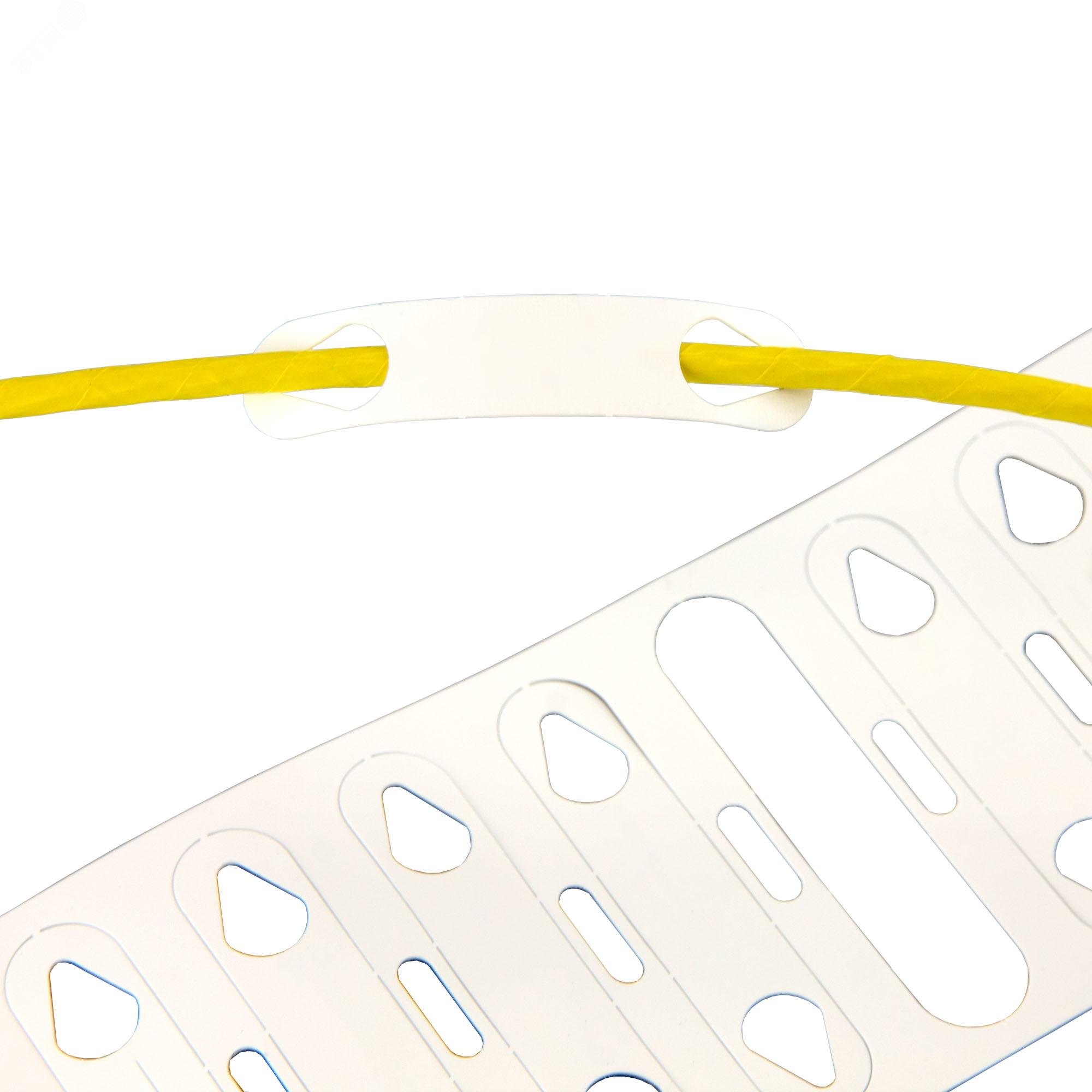 Изображение товара Продевной ярлык в рулоне для провода диаметром 1-3мм, размер 5х32мм, белый, 4000 шт в рулоне (шт)