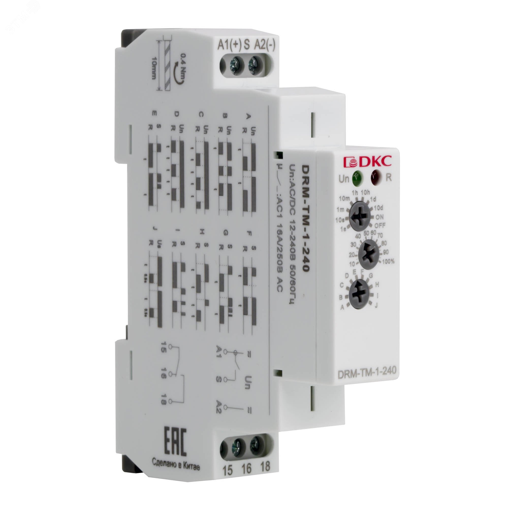 Изображение товара Реле времени многофункциональное, конфигурация контакта 1CO, AC/DC 12-240 В (шт)