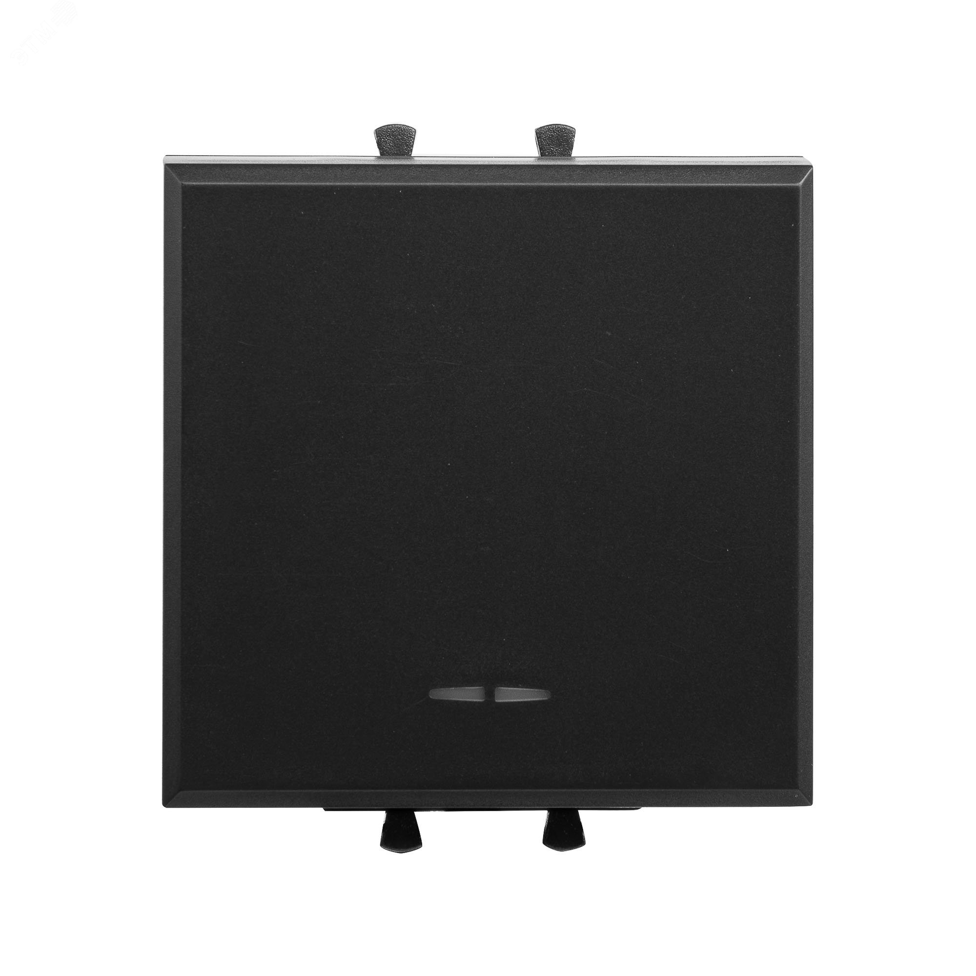 Изображение товара Инвертор одноклавишный модульный Avanti Черный матовый 2 модуля