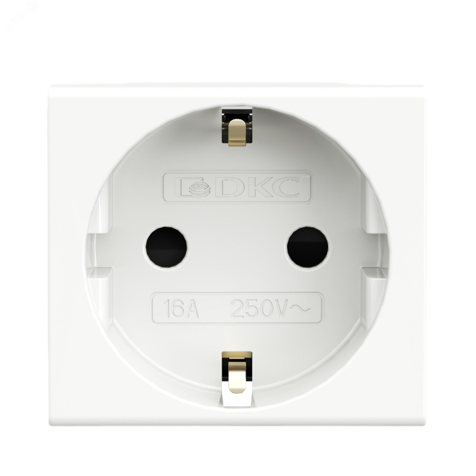 Изображение товара Розетка силовая 2Р+Е серия VIVA с шторками белая 220-250 В