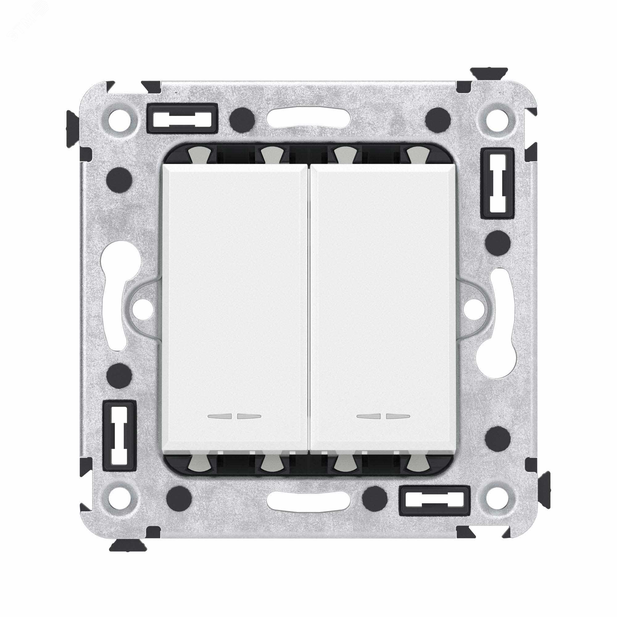 Изображение товара Двухклавишный переключатель Avanti Белое облако для скрытого монтажа