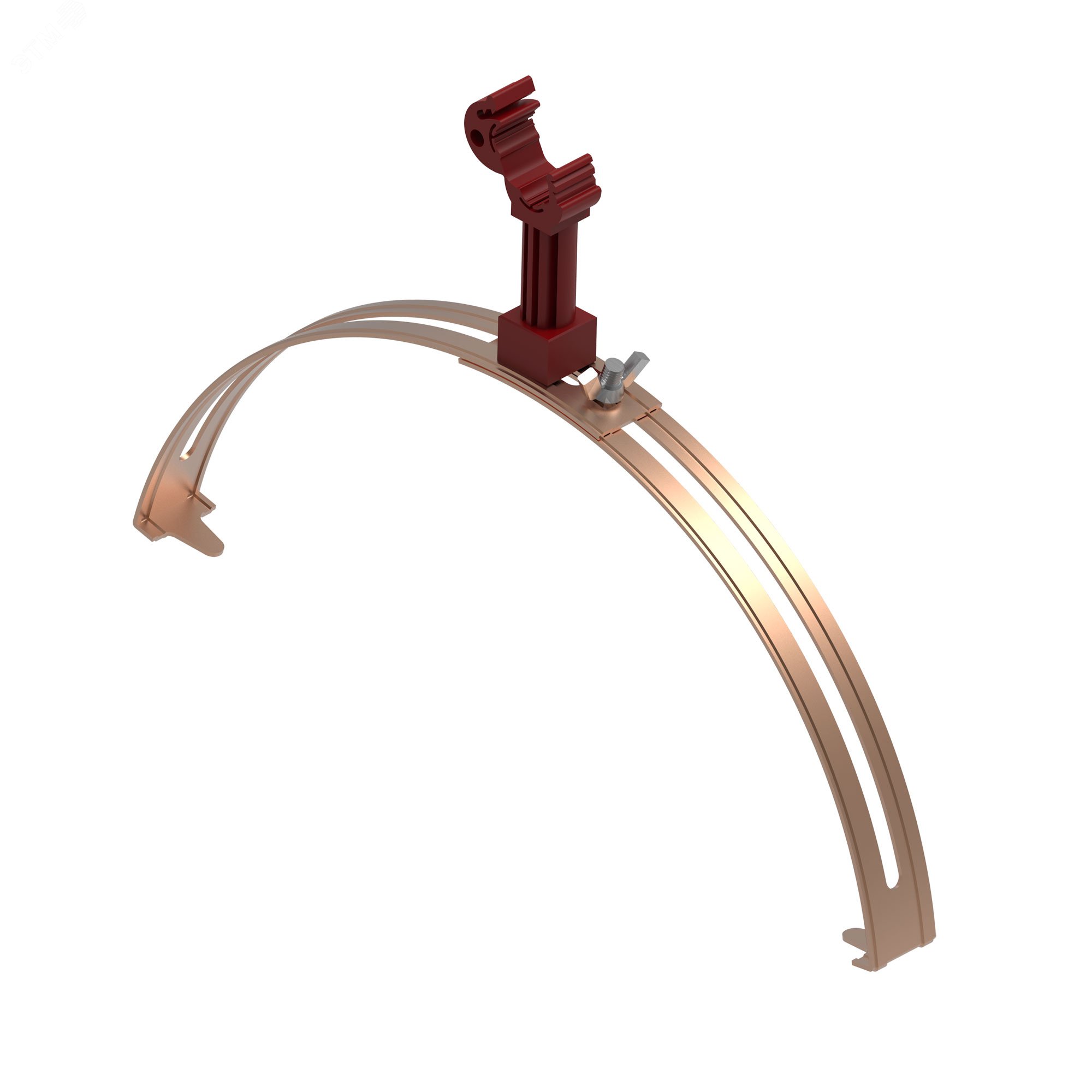 Изображение товара Регулируемый коньковый зажим с пластиковым держателем медь