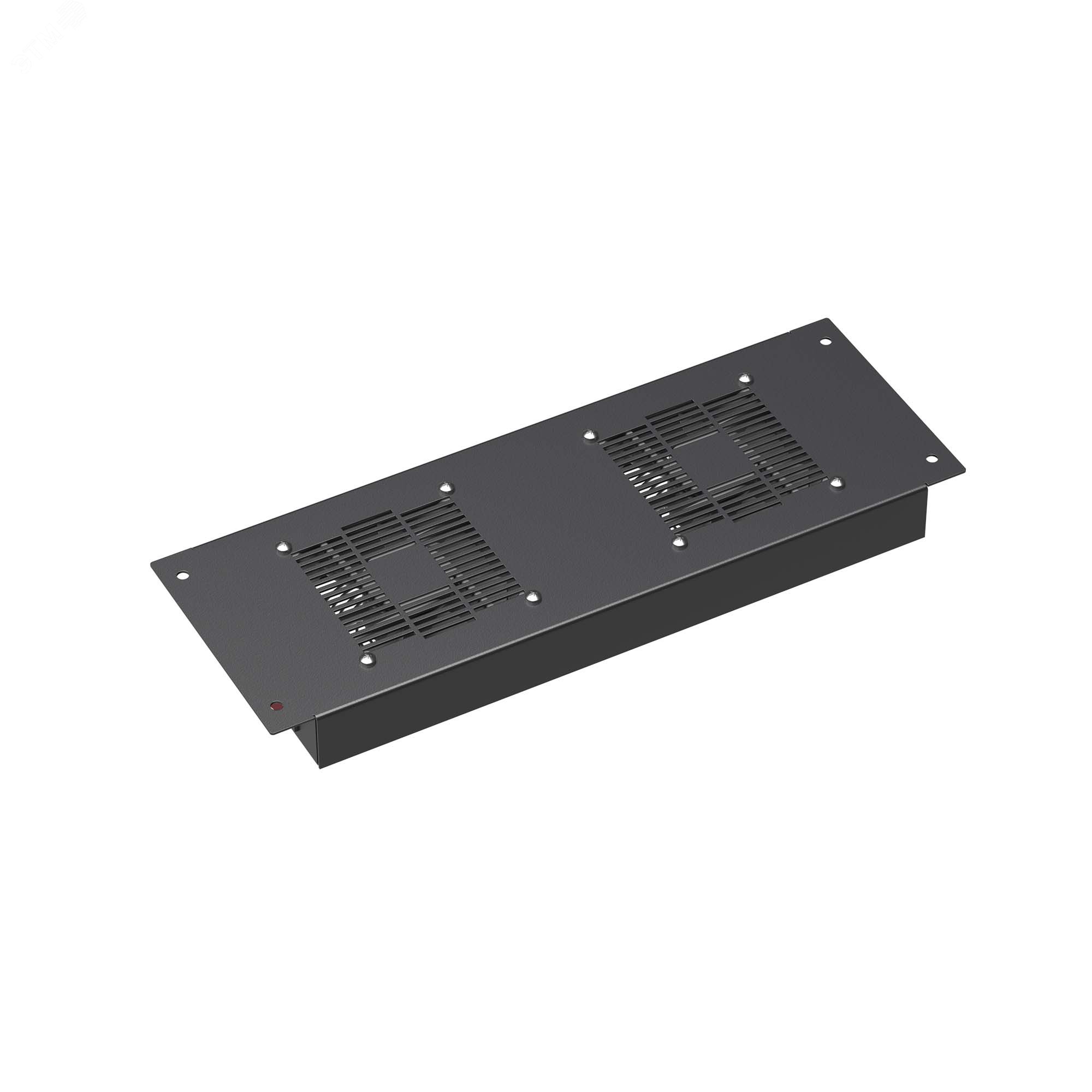 Изображение товара Модуль потолочный 2 вентилятора для крыши 600 RAL9005 (шт)