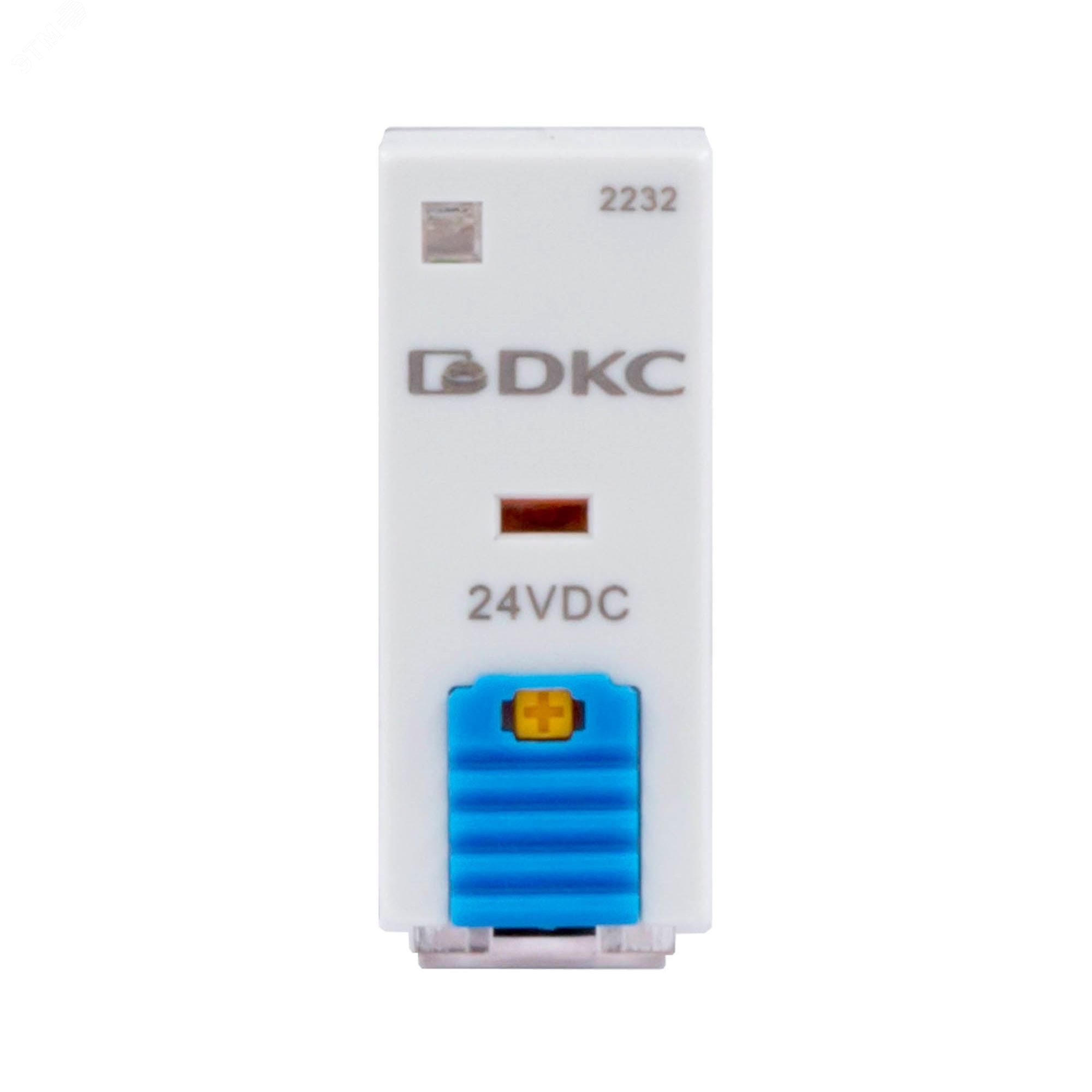 Изображение товара Реле миниатюрное промышленное, 2CO, коммутируемый ток 8 А, AgSnO, напряжение 24V DC, опция – тест-кнопка+светодиод+защитный диод (шт)