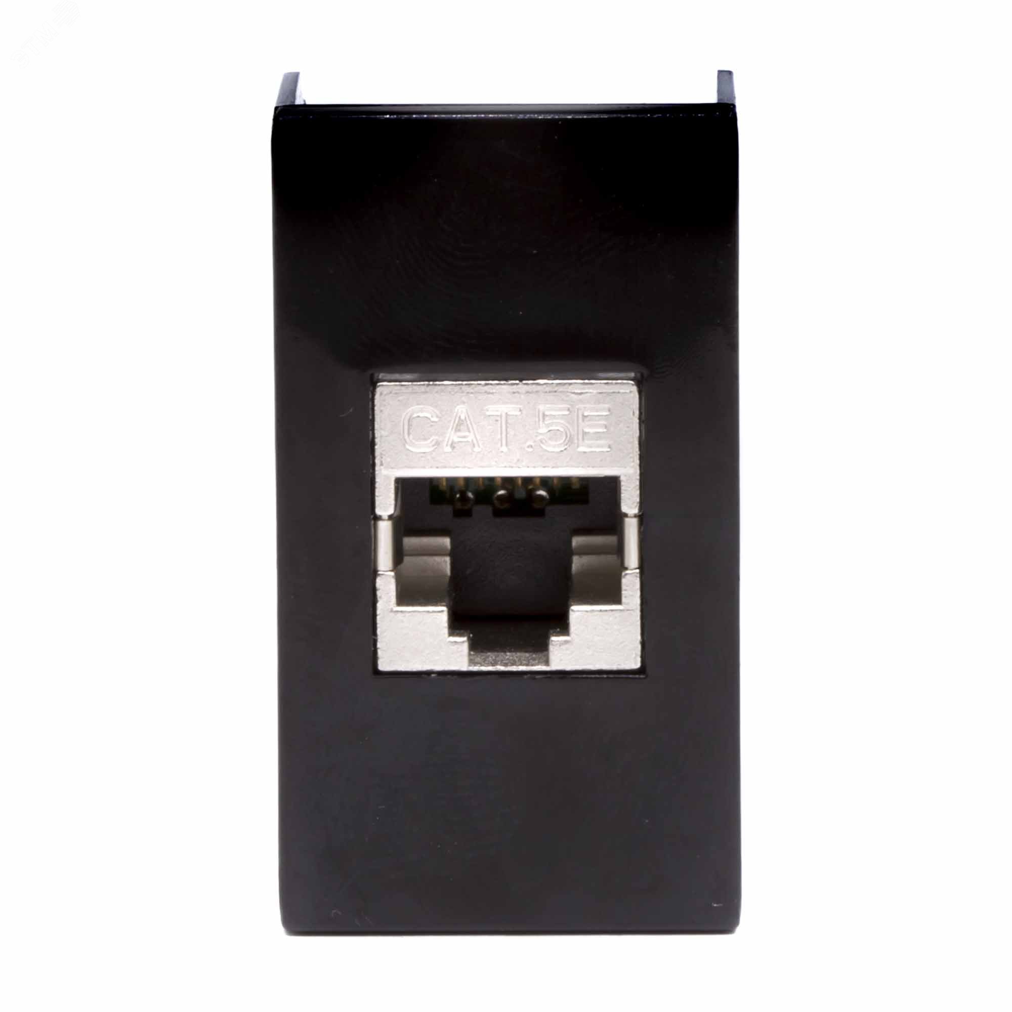 Изображение товара Розетка RJ-45 категория 5E экран Viva 1 модуль черная