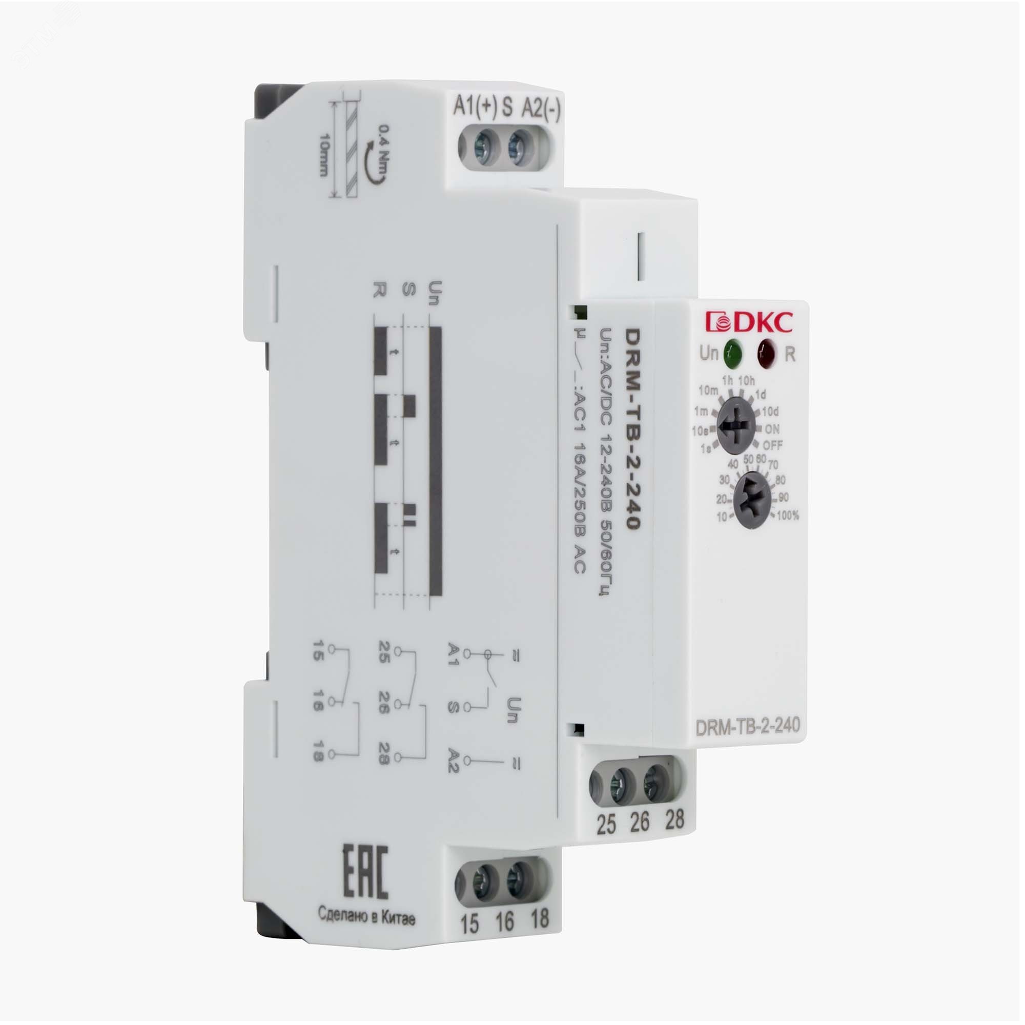 Изображение товара Многофункциональное реле времени DKC DRM-TB-2-240 12-240В