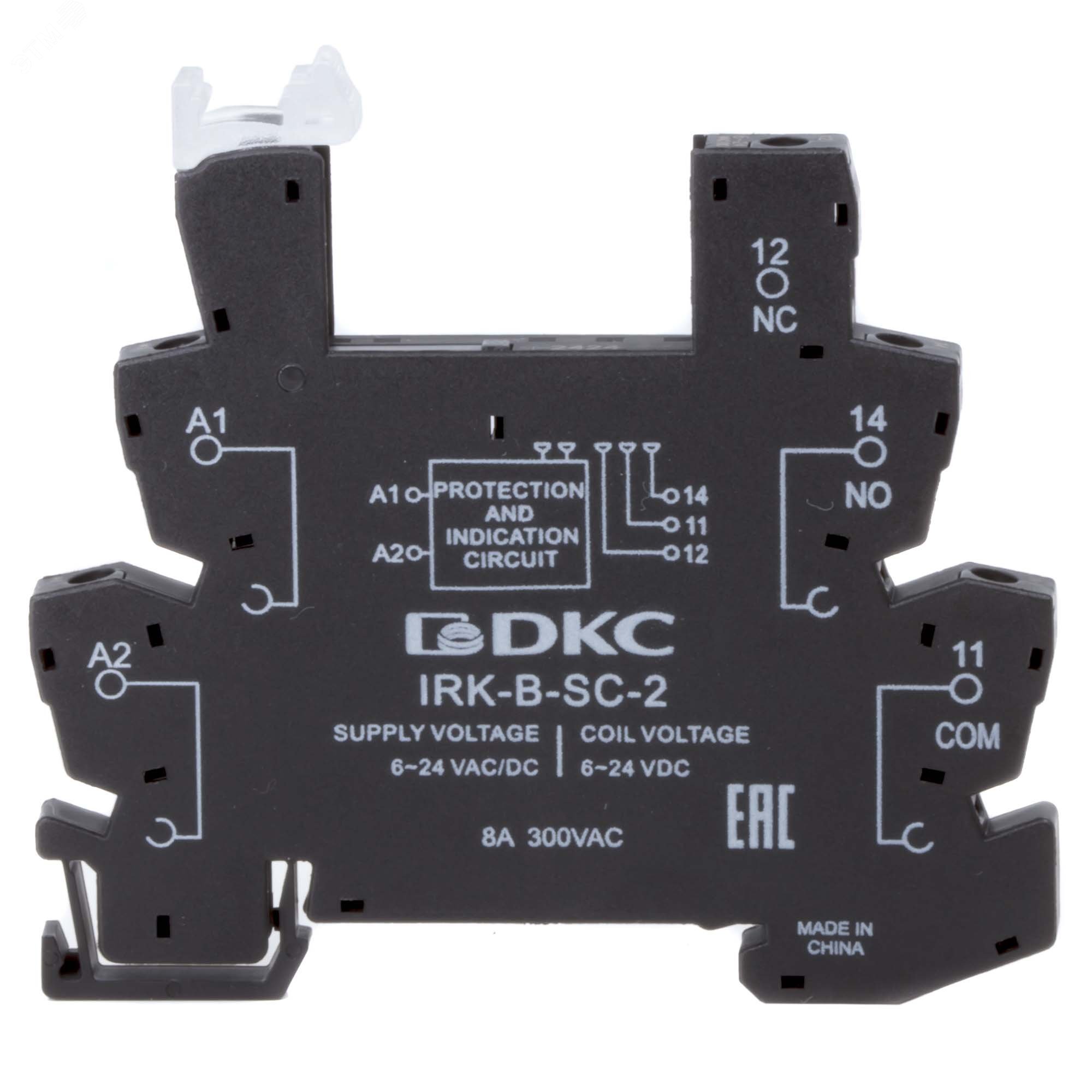 Изображение товара Колодка ультратонкая для реле RIS, входное напряжение 6-24V DC, винт. клеммы (шт)