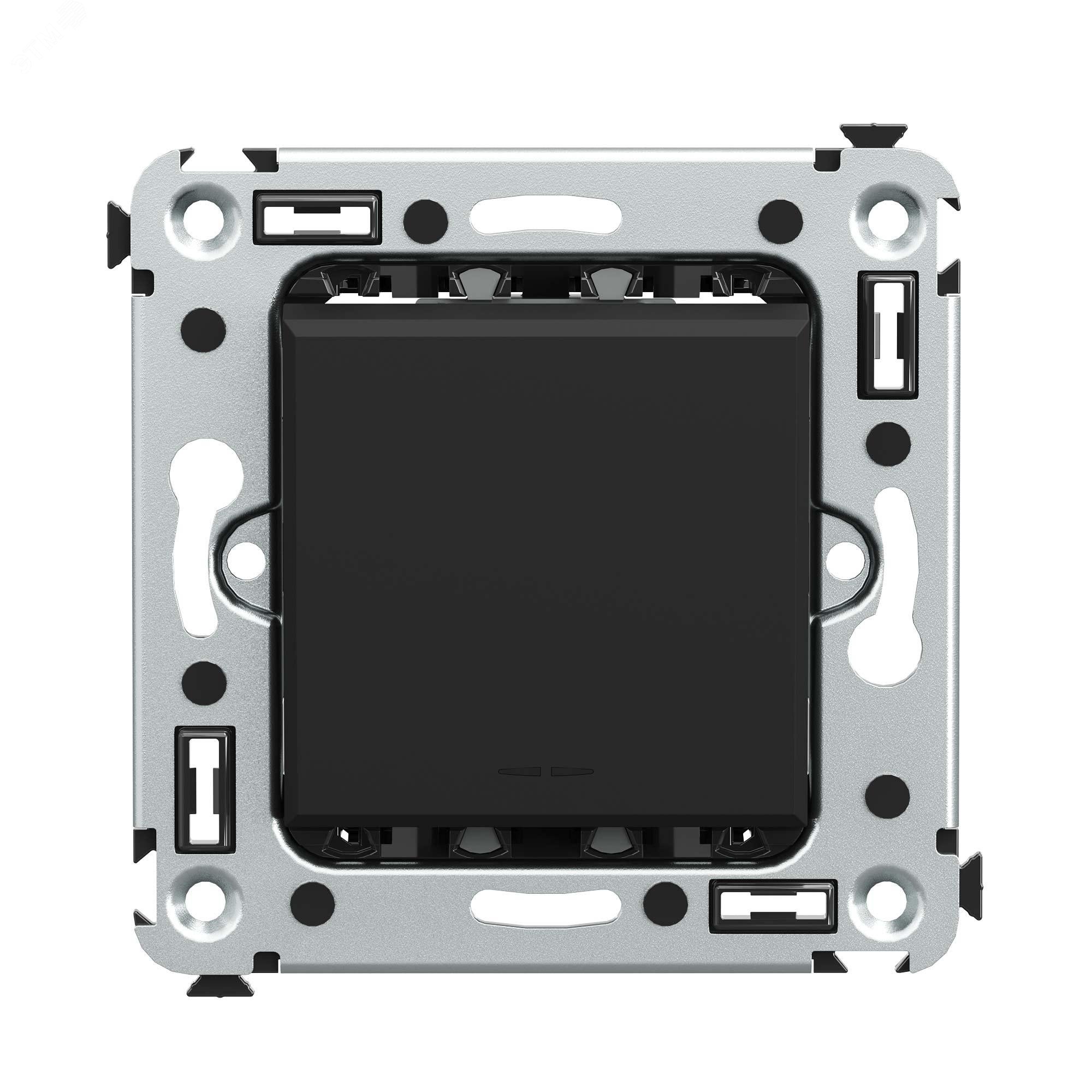 Изображение товара Переключатель одноклавишный в стену серия Avantiчерный матовый 1 клавиша