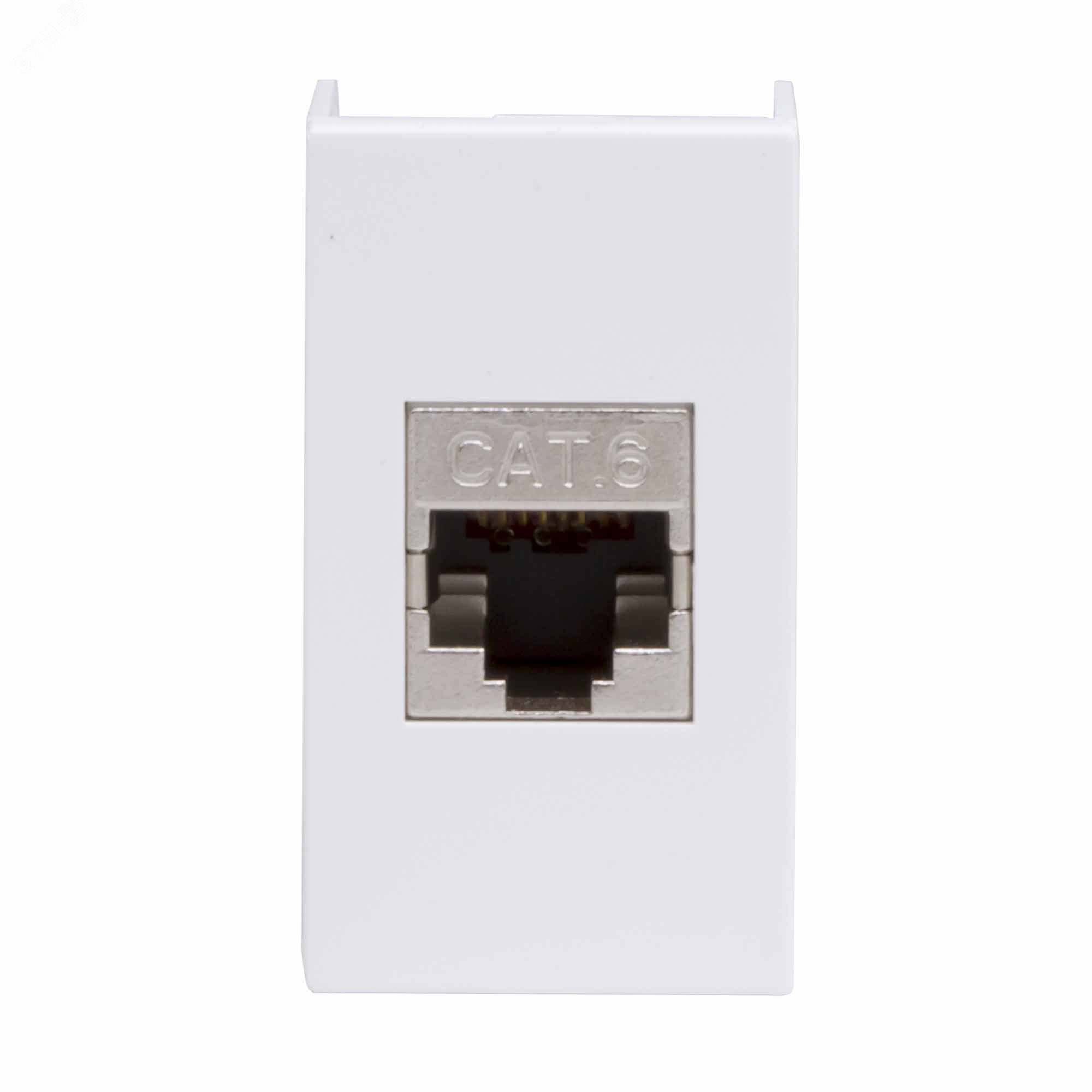 Изображение товара Компьютерная розетка RJ45 категория 6 экранированная Viva белая 1 модуль
