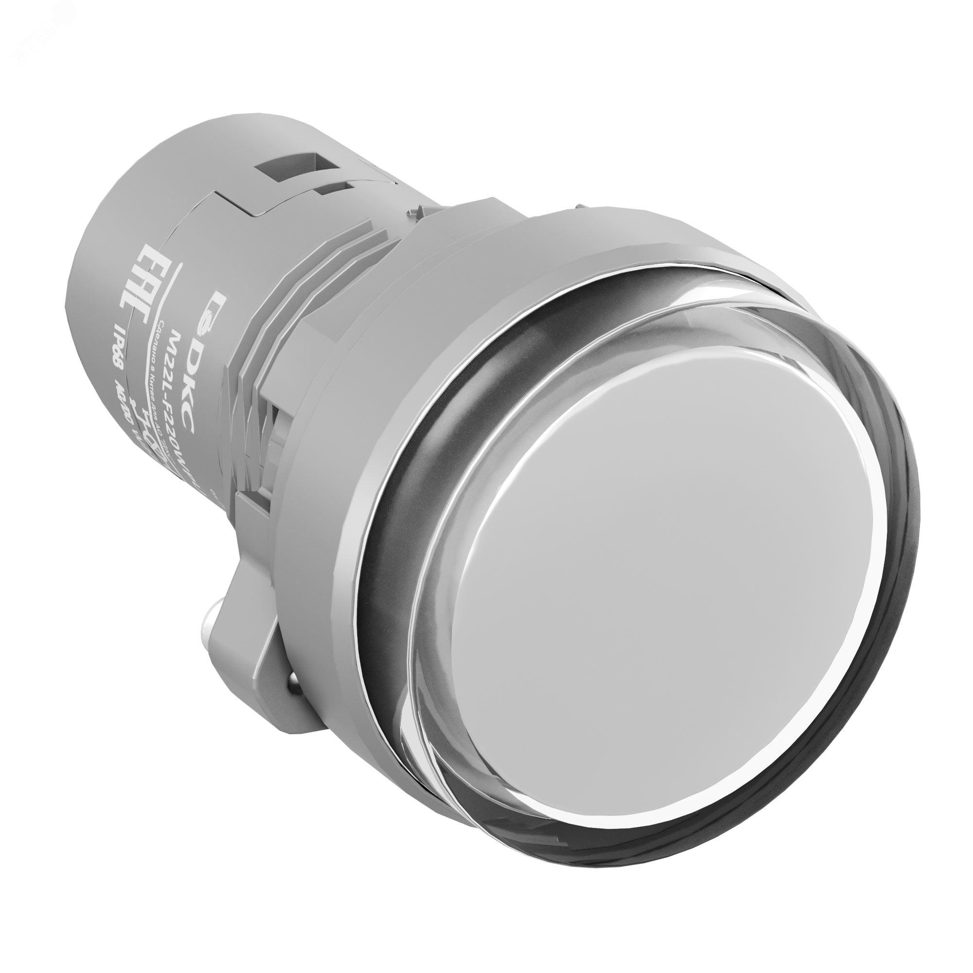 Изображение товара Сигнальная лампа DKC Mitra M22L-F220WPU 220В белый свет