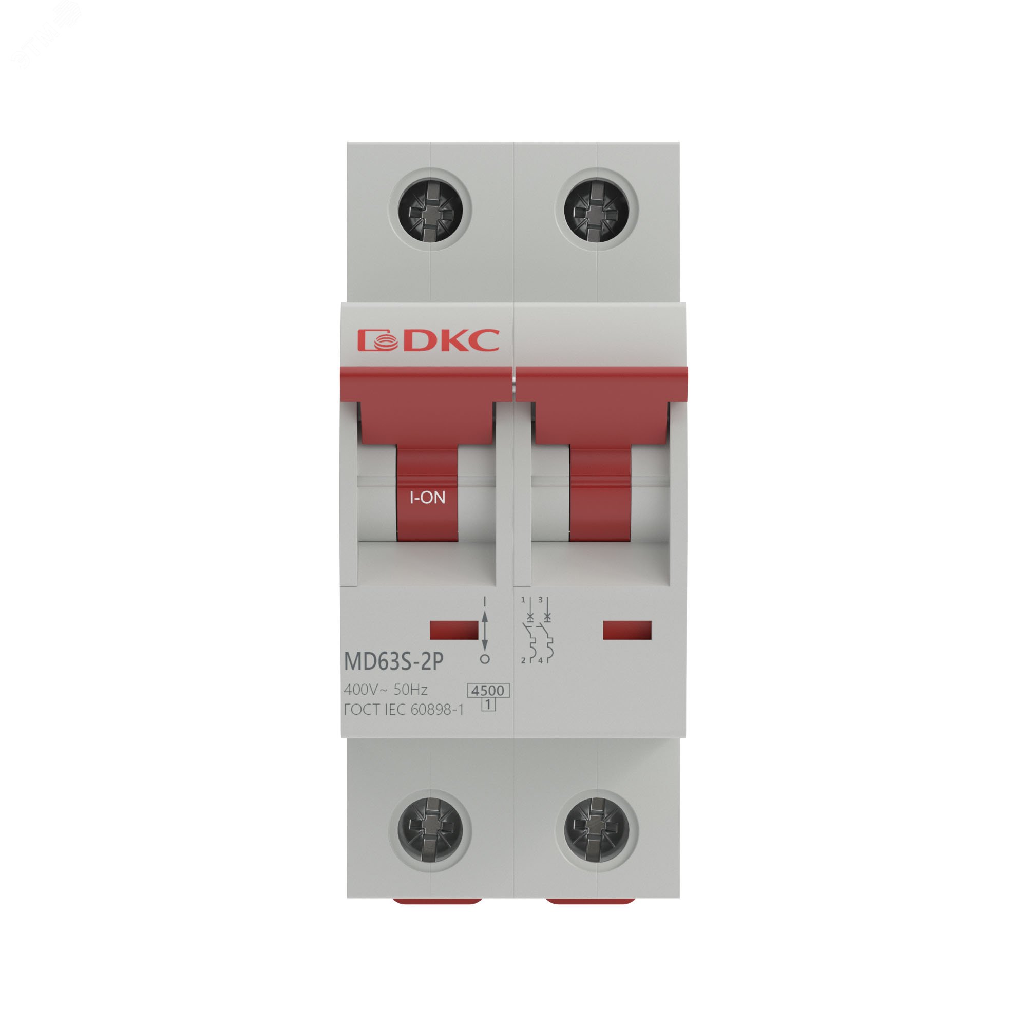 Выключатель автоматический двухполюсный 40А C MD63S-2PC40 4,5кА MD63S-2PC40 DKC - превью 3