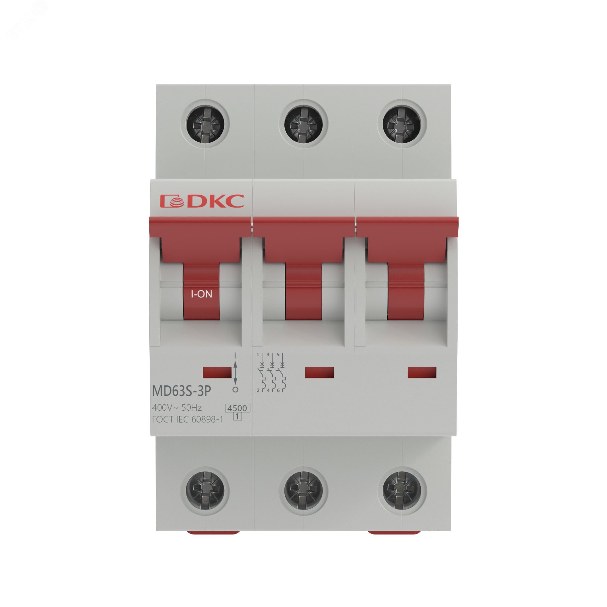 Выключатель автоматический трёхполюсный 20А D MD63S-3PD20 4,5кА MD63S-3PD20 DKC - превью 3