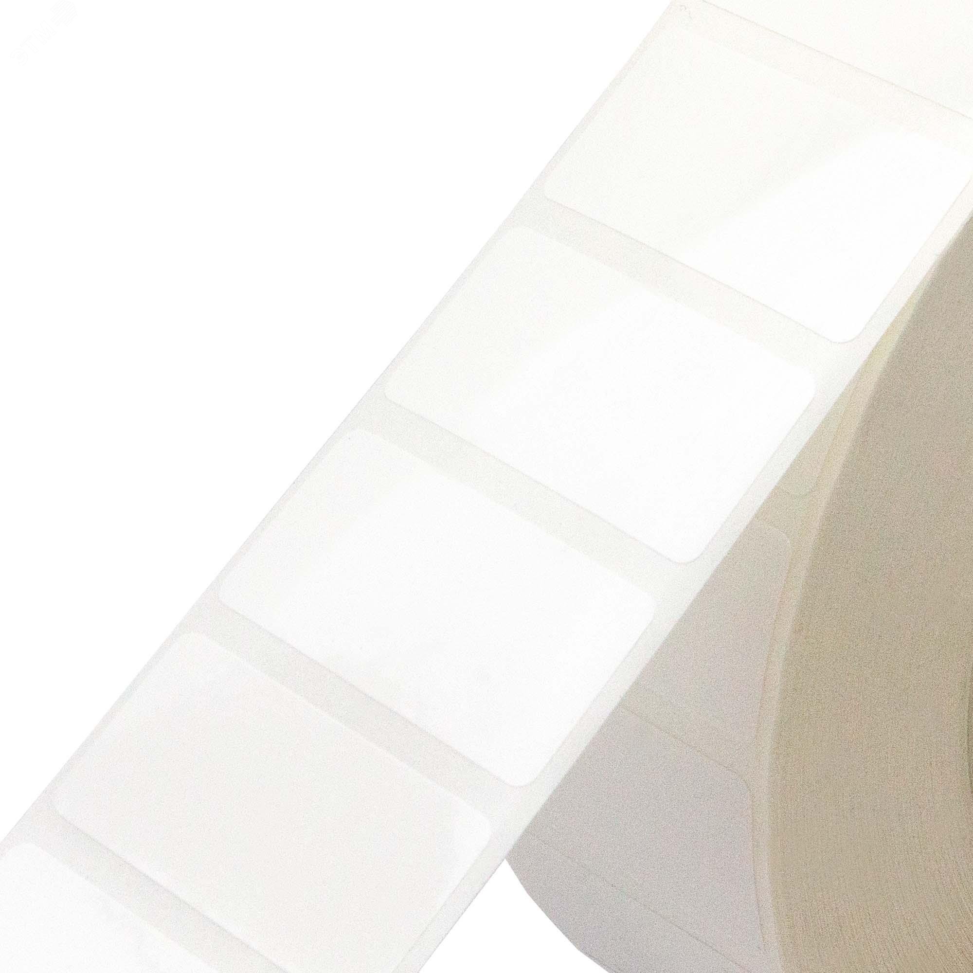 Изображение товара Этикетка в рулоне для ТТ печати, 100х73,5мм, полиэстер белый глянцевый с усиленным адгезивом, 1шт./ряд, 1тыс.шт./упак. (шт)