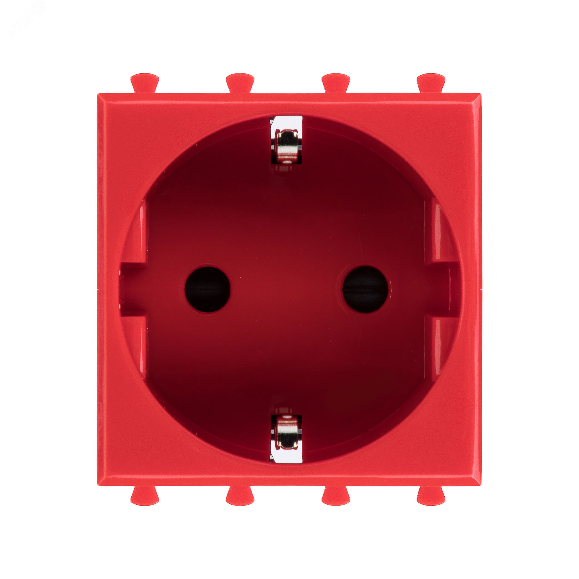 Avanti Розетка ''Красный квадрат'', 2P+E, с защитными шторками, 2 модульная 4401002 DKC - превью 2