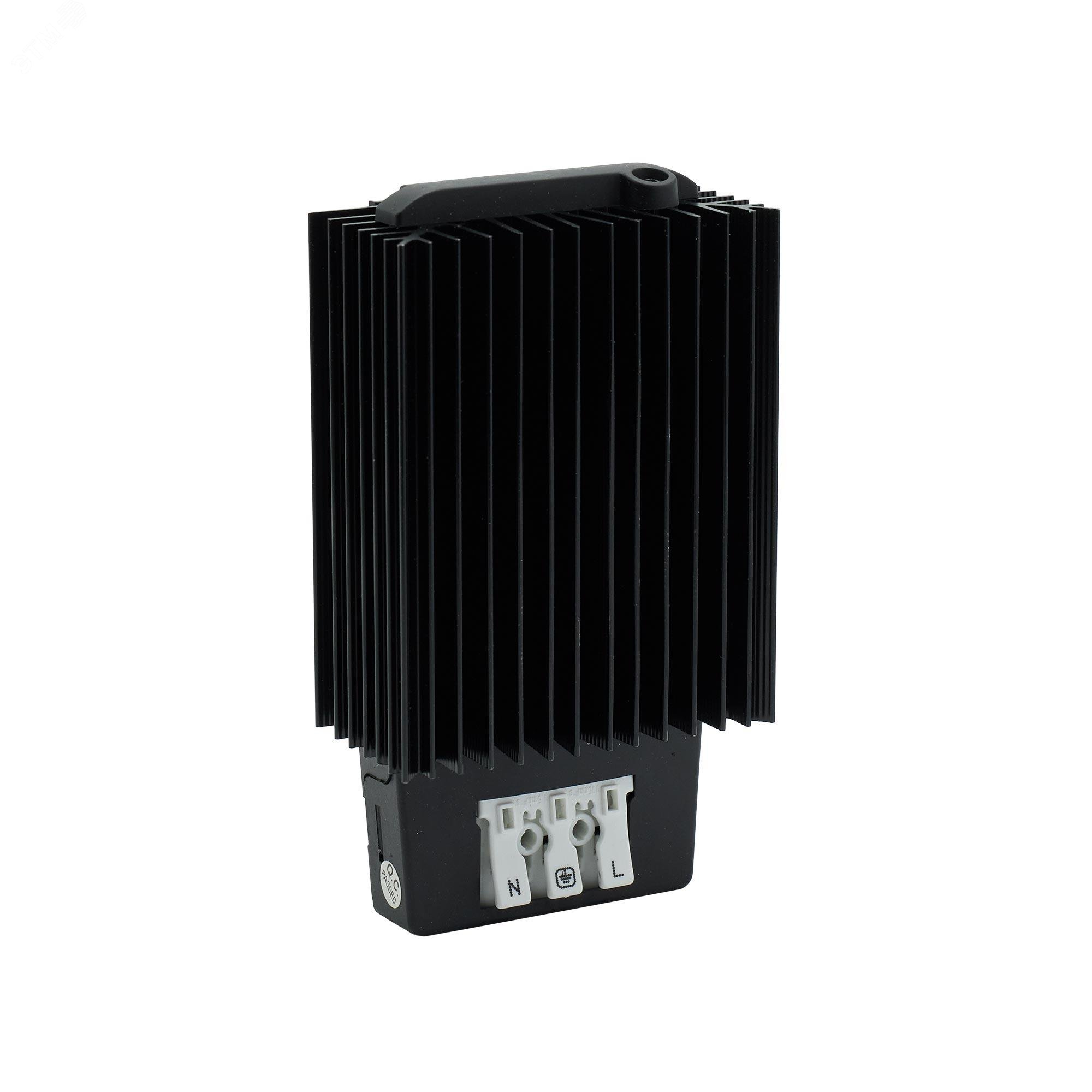 Изображение товара Обогреватель мощностью 75 Вт в черном корпусе для шкафов