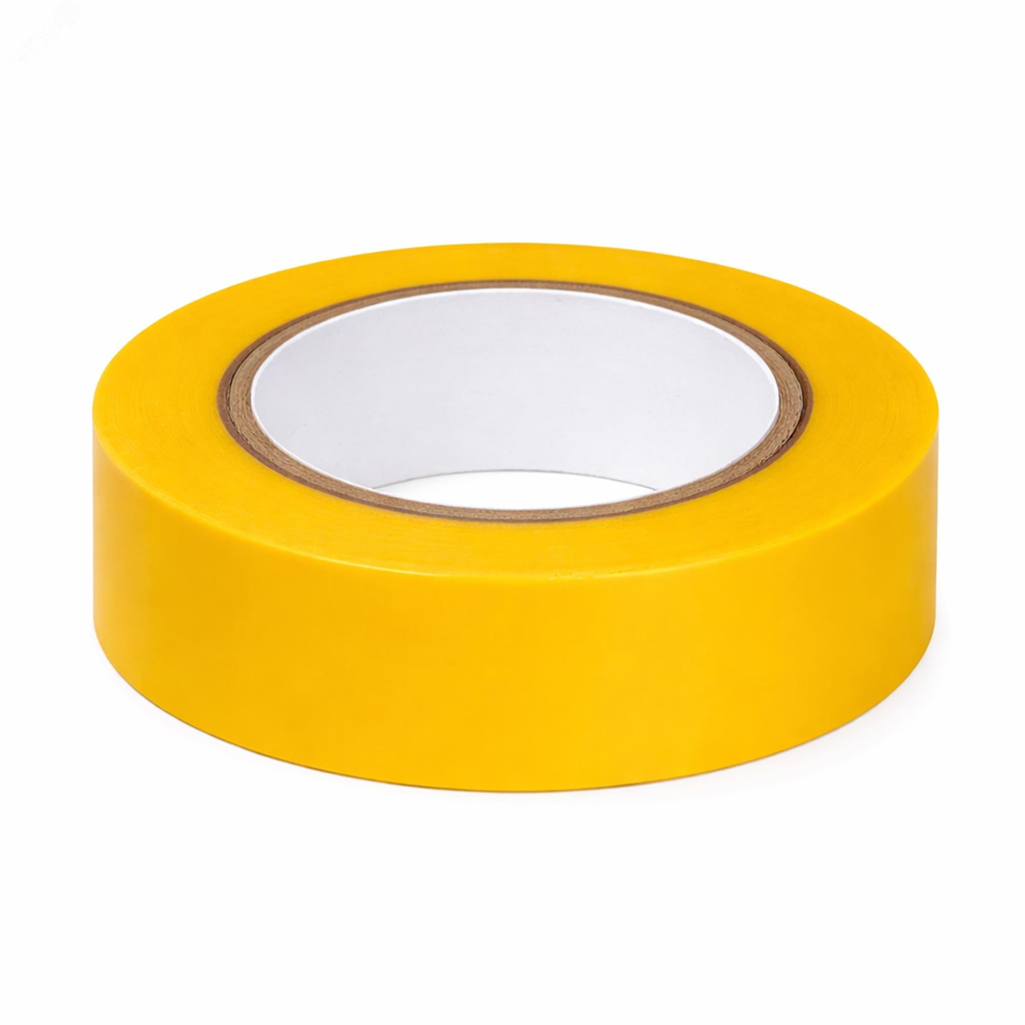 Изображение товара ПВХ изолента 19x0,15 мм 20 м желтая для электромонтажных работ