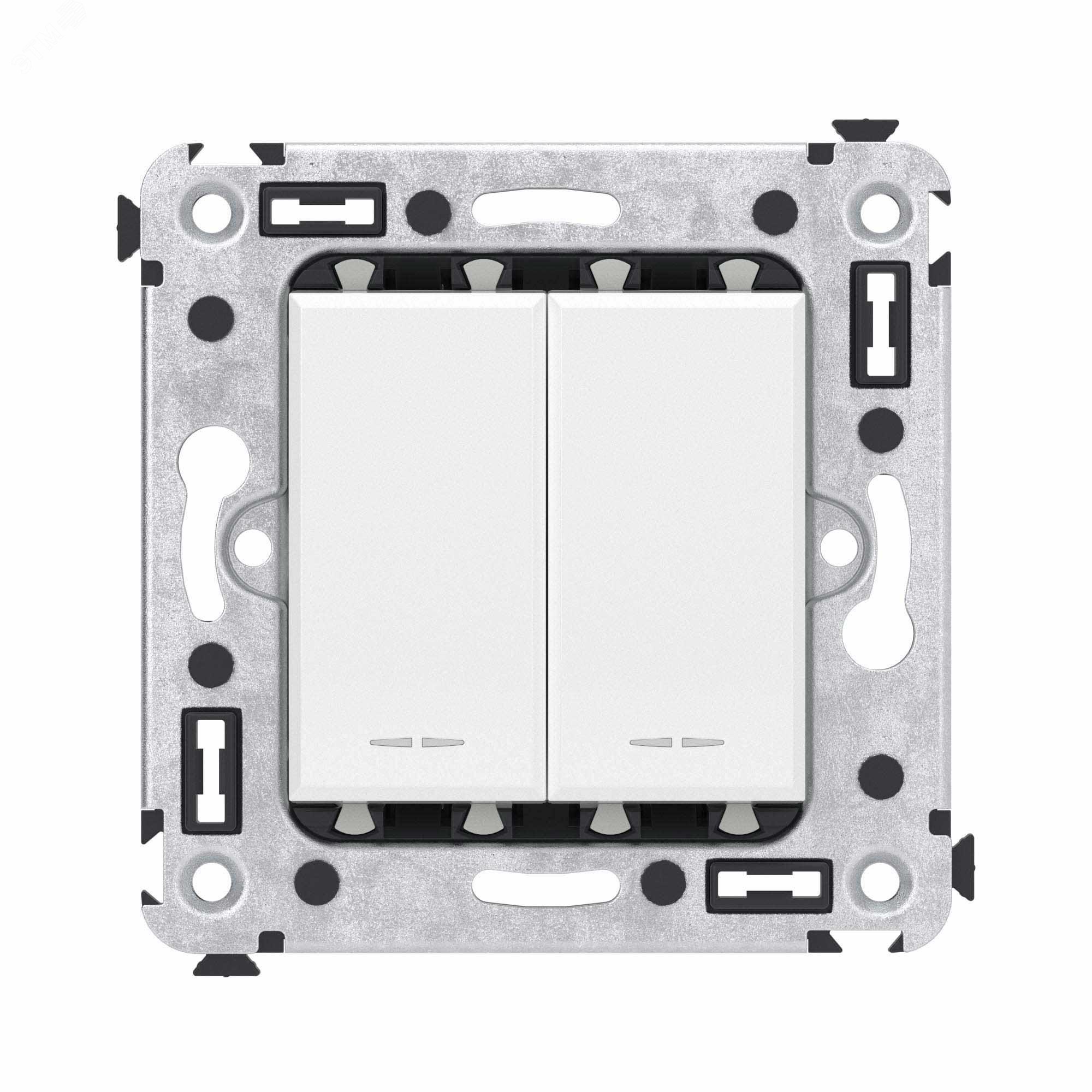 Изображение товара Двухклавишная скрытая кнопка Avanti Белое Облако для управления электроустановками