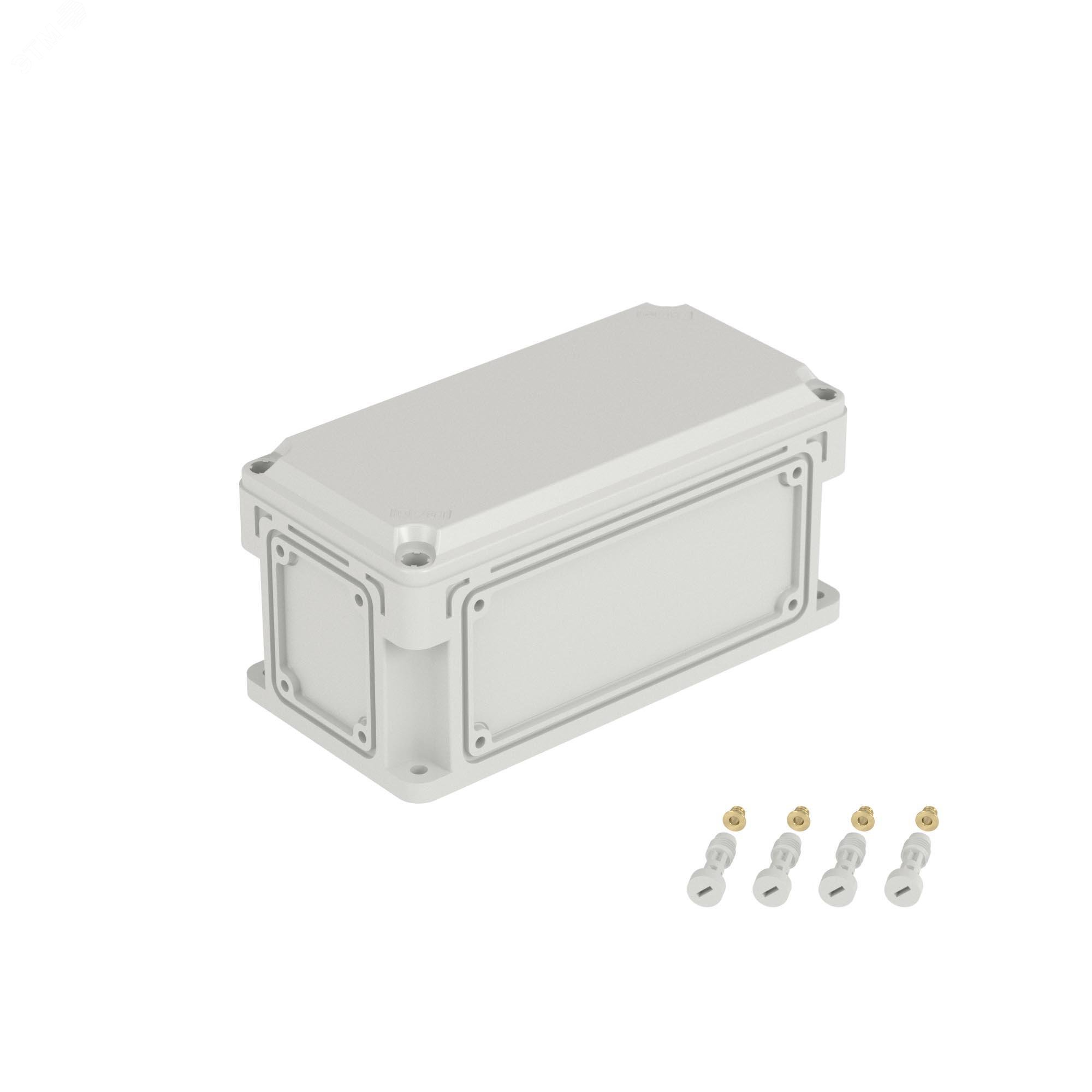 Изображение товара Корпус IP66/IP67, 300х150х146 мм, без МП, с фланцами, непрозрачная крышка H= 21 мм (шт)