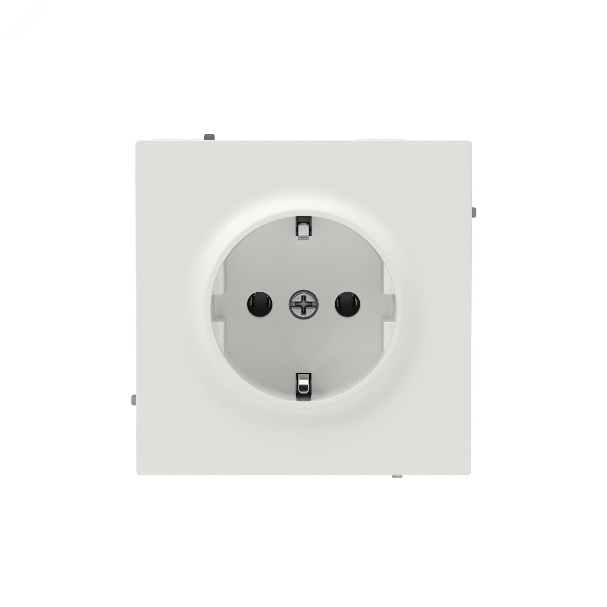 Изображение товара Розетка силовая, 2P+E, с заземлением без з/ш, KANT, белый песок (шт)