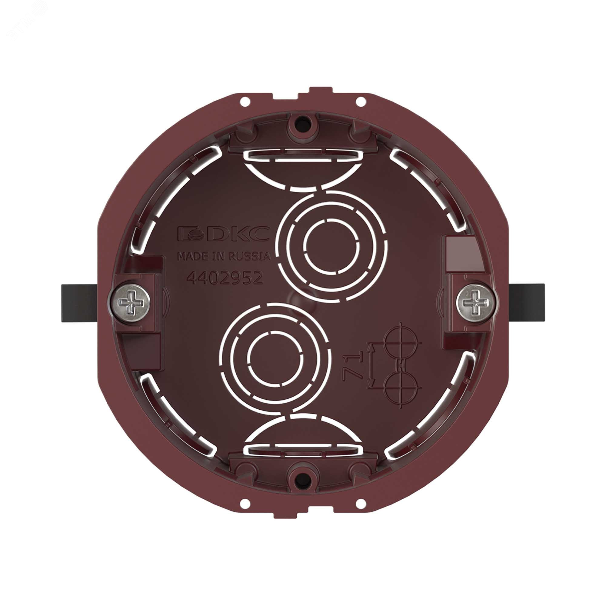 Изображение товара Подрозеточная коробка для полых стен, глубиной 45мм, 2 модуля (шт)