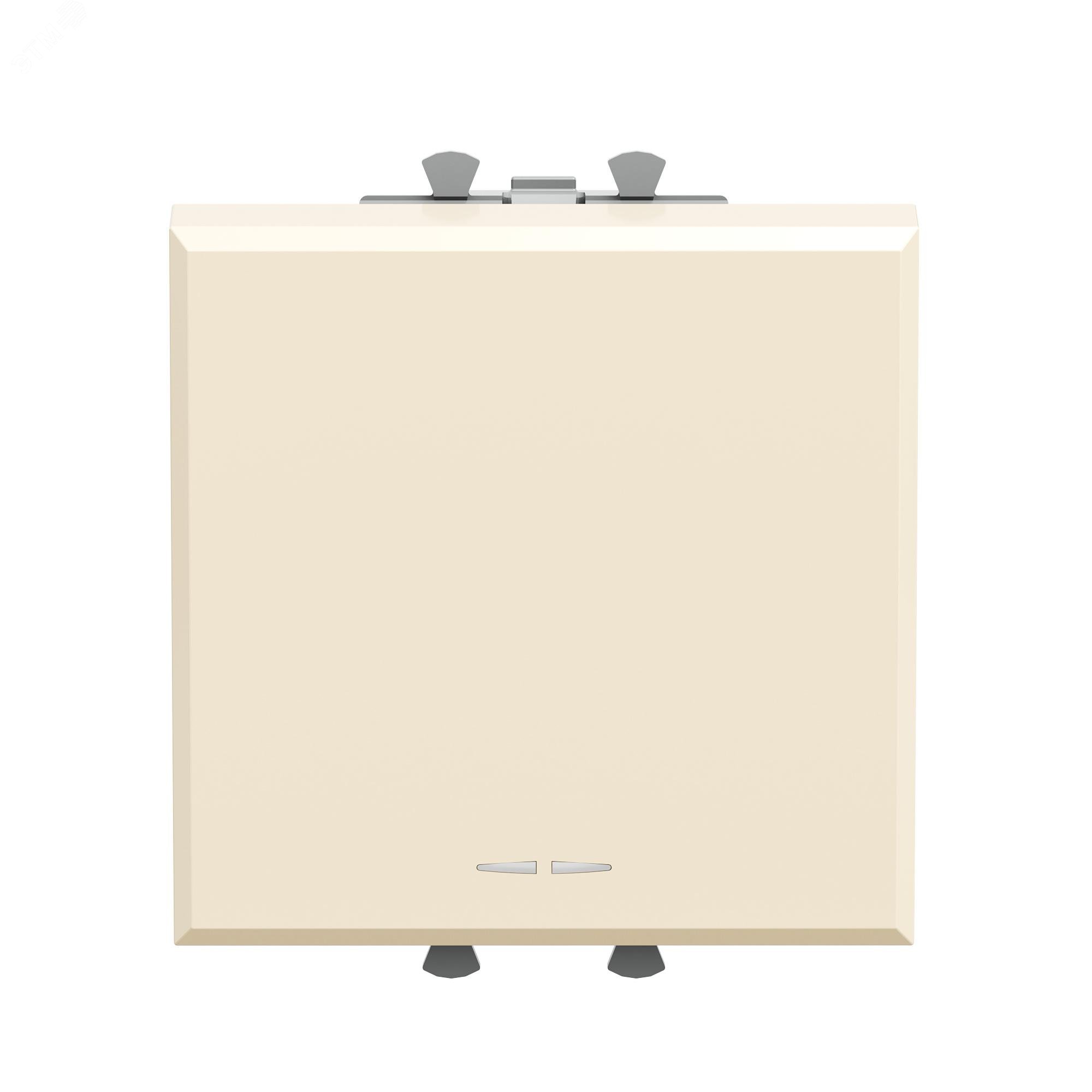 Изображение товара Инвертор одноклавишный модульный Ванильная дымка 2 модуля Avanti