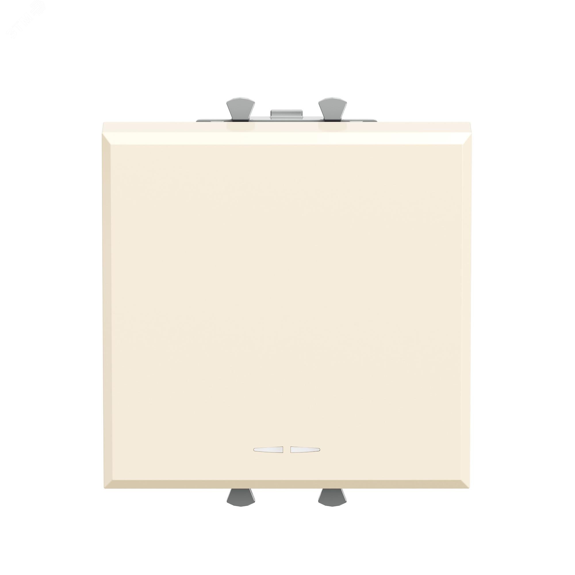 Изображение товара Выключатель одноклавишный ванильная дымка 16А 2 модуля серия Avanti