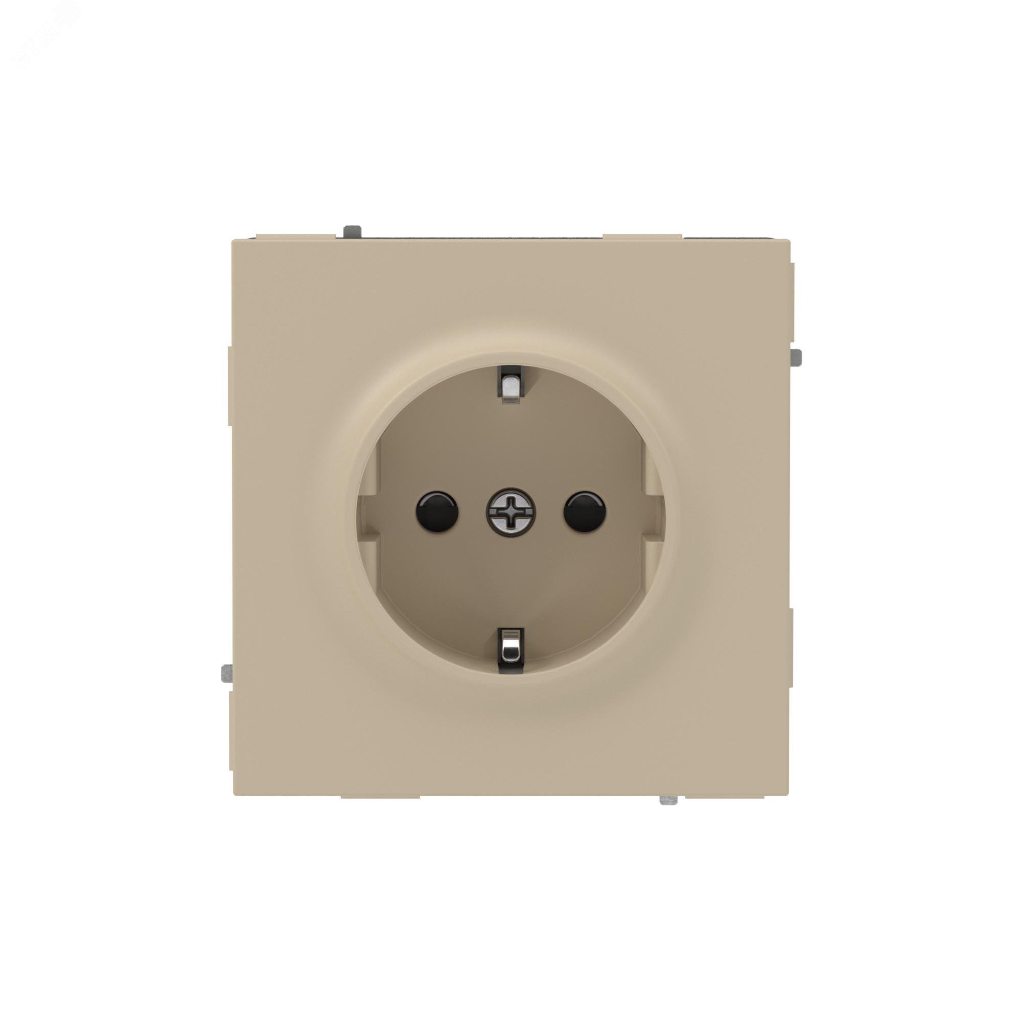 Изображение товара Розетка силовая, 2P+E, с з/ш, KANT, ванильный марципан (шт)