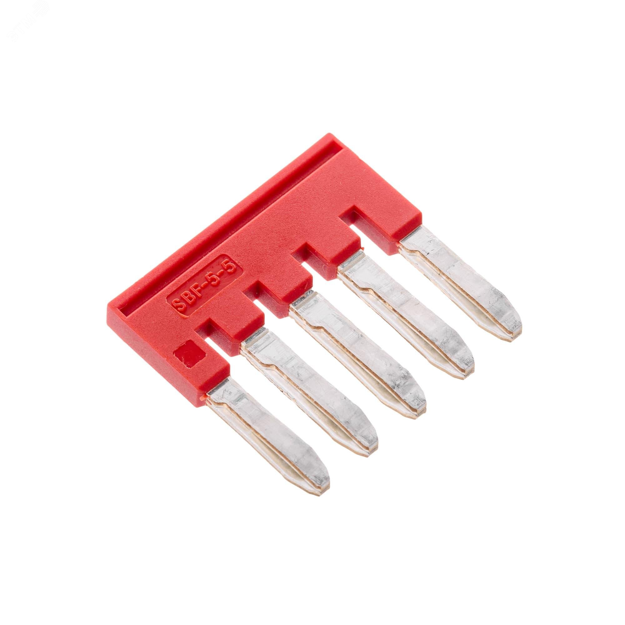 Изображение товара Перемычка вставная 5-полюсная для клеммы 10 кв мм DKC SBF-5-10