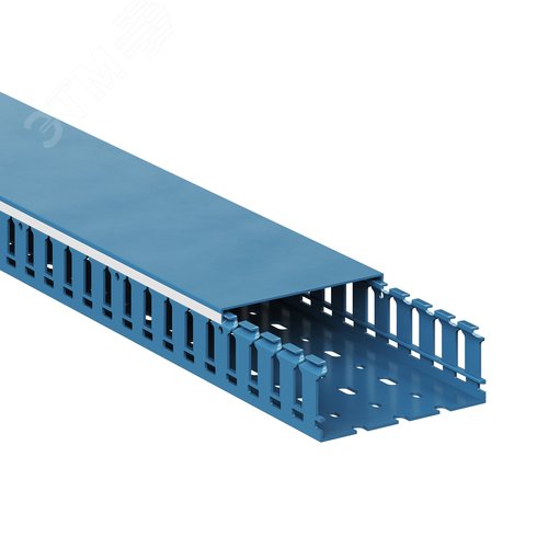 Короб перфорированный синий RL12 100x40 - фото 2