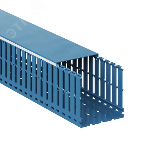 Короб перфорированный 100х100 синий RL12 - фото 2