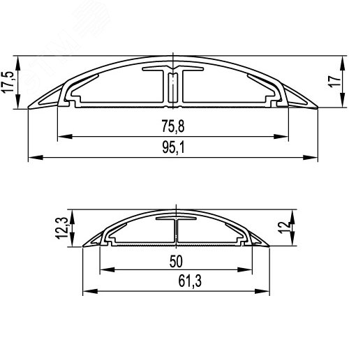 Канал напольный СSP-F 75x17 серый - фото 4