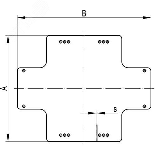 Пластина монтажная 358х283 мм для коробок 380х300 мм оцинкованная сталь - фото 2
