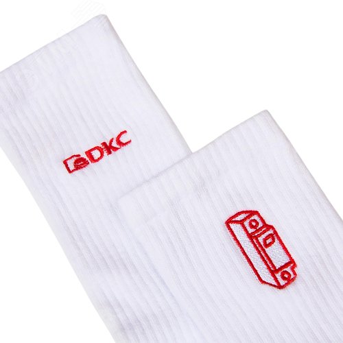 Изображение товара Носки белые с вышивкой, размер 41-44 (шт)