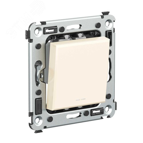 Avanti Инвертор одноклавишный в стену Ванильная   дымка (Переключатель сх.7) - фото 2