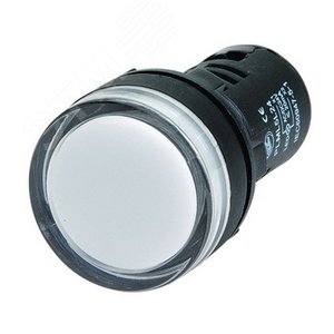 Изображение товара Индикатор сигнальный со встроенным диодом 24В белый (шт)