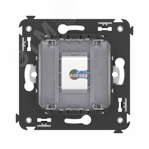 Avanti Телефонная розетка RJ-12 без шторки в стену одинарная, Закаленная сталь - фото 4