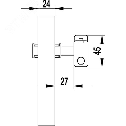 Хомут на металлические трубы диаметр 80-160мм медь - фото 2