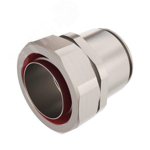 Муфта металлорукав DN=40-жесткая труба D=40мм IP66/IP67 никелированная латунь - фото 2