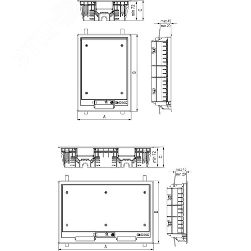 Лючок напольный c изменяемой глубиной, 8 модулей  - фото 7