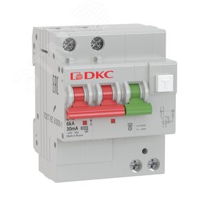 Выключатель автоматический дифференциального тока двухполюсный MDV63, 63А, 30мА, тип A, C, 6кА, электромеханический, серии YON PRO