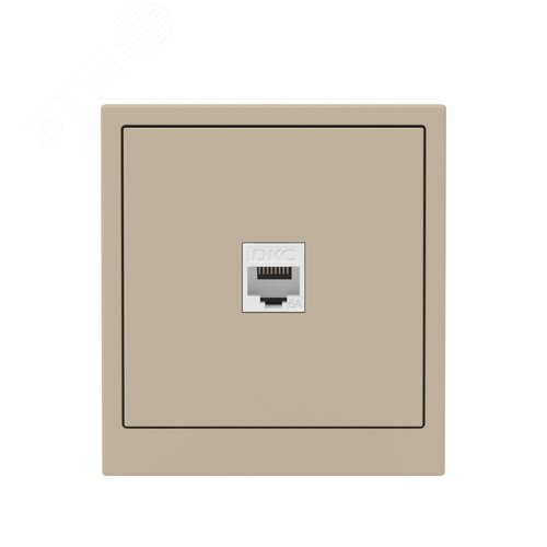 Компьютерная розетка RJ-45 без шторки, кат.6А одинарная,KANT, ванильный марципан - фото 6