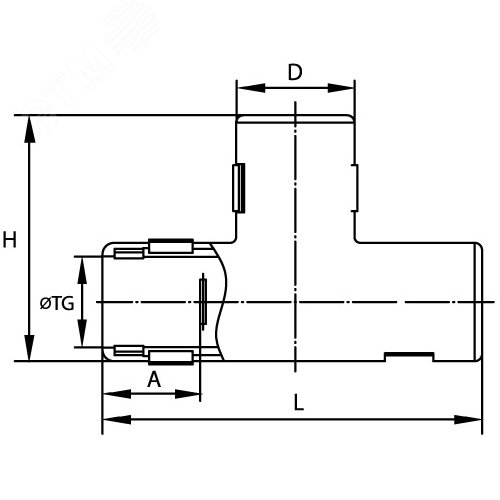 Тройник открывающийся IP40 25мм - фото 3