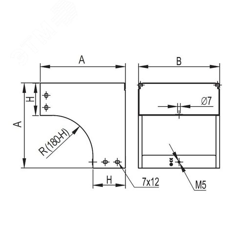 Угол CDV 90 вертикальный внешний основание 150 H100 в комплекте крепежные элементы соединительные пластины - фото 5