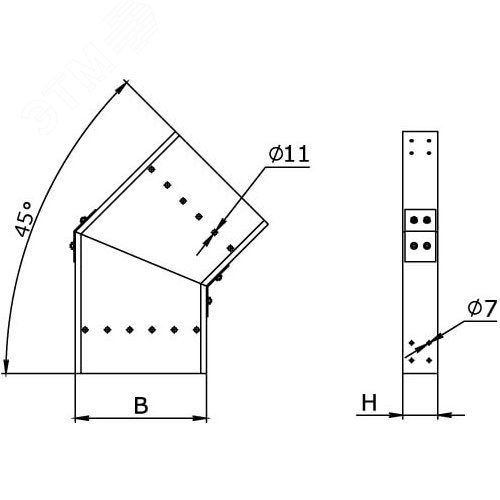 Зажим для фиксации гибкой шины 80мм - фото 2