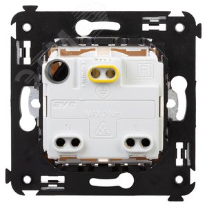 Avanti Розетка с крышкой в стену, 2P+E, ''Белое облако'' - фото 3