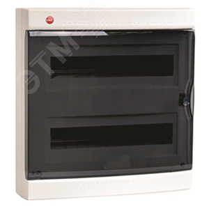 Щит распределительный навесной ЩРн-П-36 прозрачная дверь IP41 белый с клеммным блоком