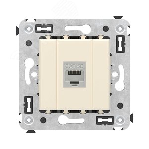 Avanti Компьютерная розетка RJ-45 без шторки в    стену кат.5e одинарная экранированная Ванильная   дымка - фото 1