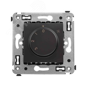 Avanti Механизм управления вентиляторами в стену, , Черный матовый - фото 1